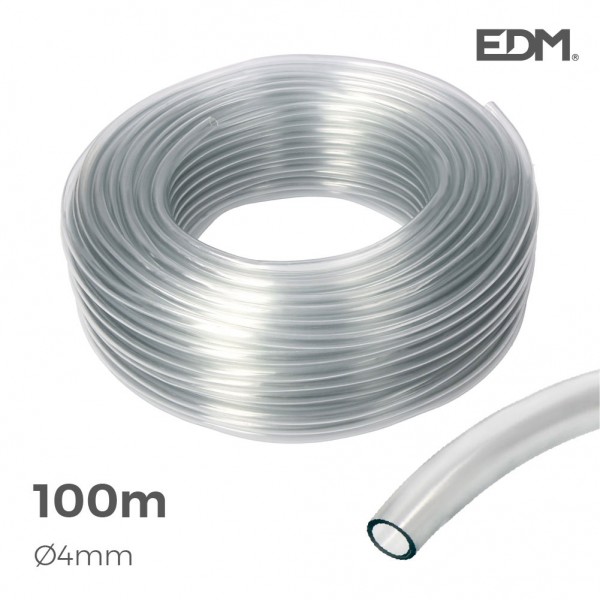 Manguera de cristal transparente ø4 mm x 100 m