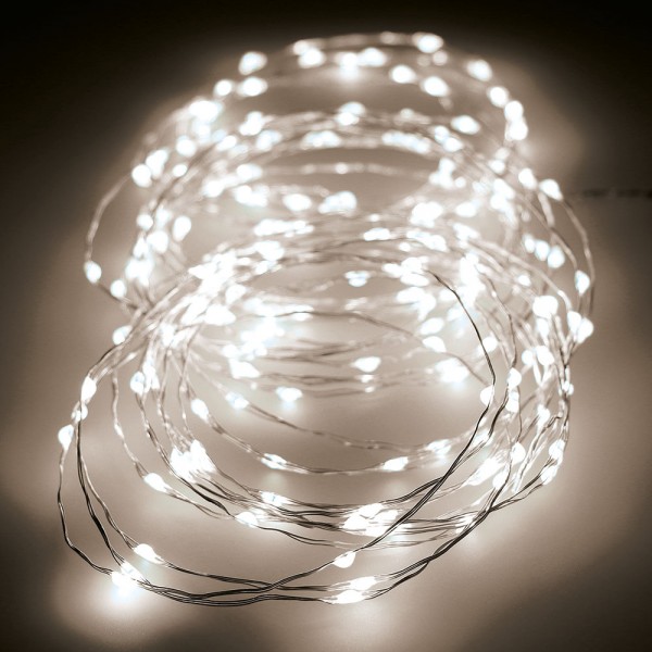Guirnalda micro led multifunción, uso exterior, luz cálida, 180 led, 9 m