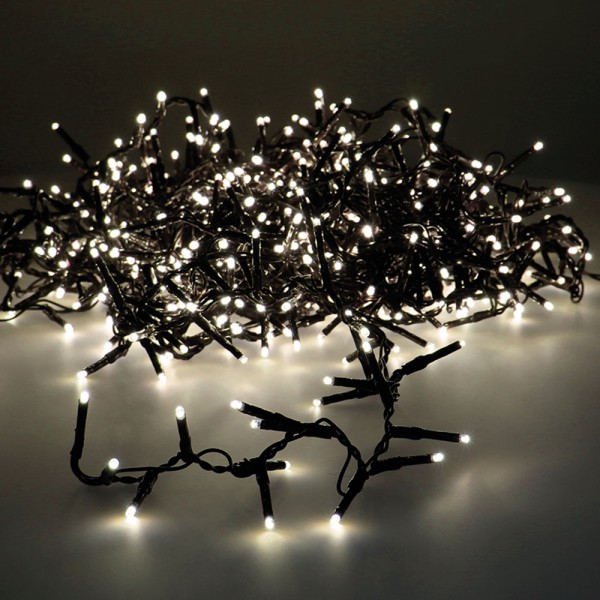 Guirnalda compact multifunción, uso exterior, blanco cálido, 750 leds, 16 m