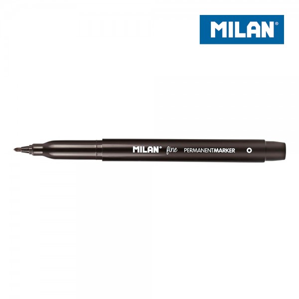 Rotulador permanente punta fina negro, 10 uds, caja