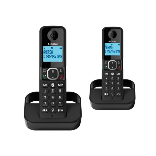 Alcatel f860 duo teléfonos fijos inalámbricos negros