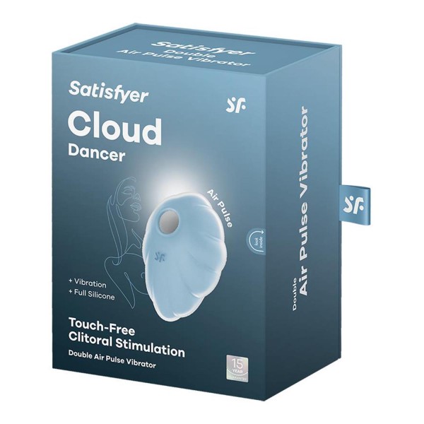 Satisfyer cloud dancer clitoral double air pulse vibrador azul 1un