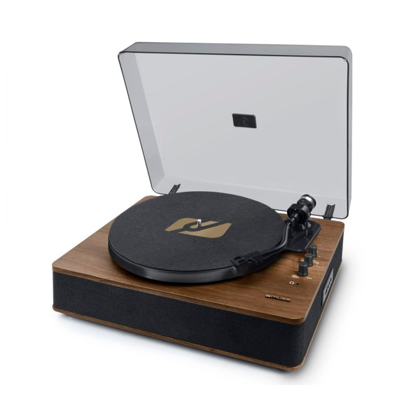 Muse mt-107bto wood / tocadiscos con altavoces