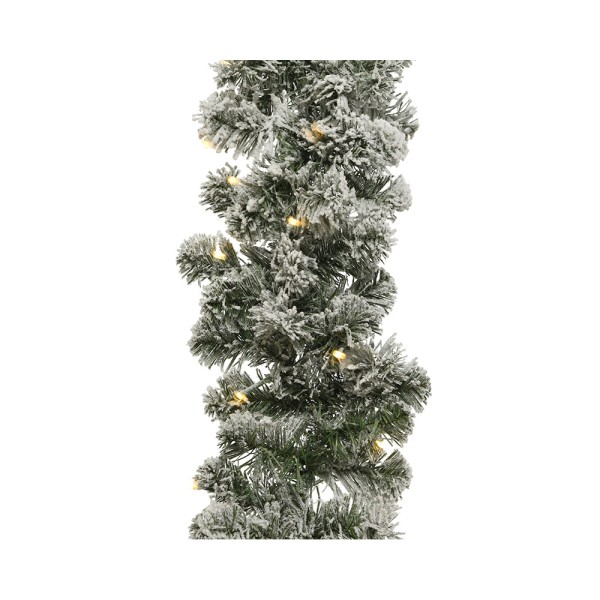 Guirnalda imperial nevada, multifunción, uso interior, blanco cálido, 50 leds, 270 cm