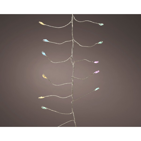 Guirnalda compact twinkle, microleds, multifunción, uso exterior, multicolor suave, 480 leds, 6 m