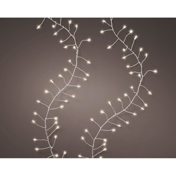Guirnalda compact twinkle, microleds, multifunción, uso exterior, blanco cálido, 960 leds, 12 m