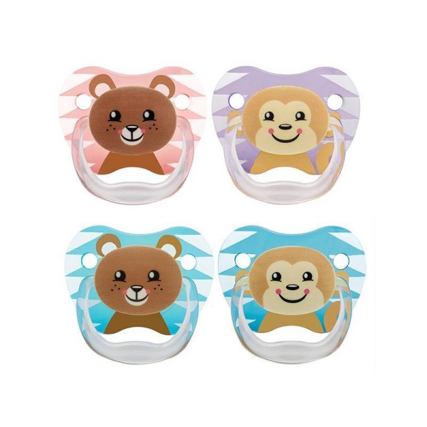 Dr Brown's Chupete Prevent Animal Face Talla 6-18 Meses 2 Unidades