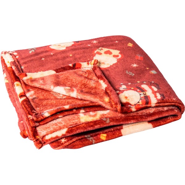 Manta polar navidad, 120 x 150 cm, papa noel (pack 2 unidades)
