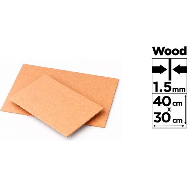 Tabla manualidades mdf, grosor 13 mm, 30 x 40 cm (pack 12 unidades)