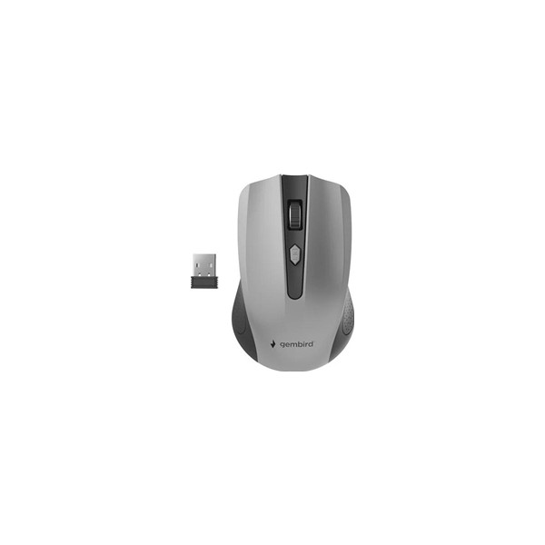 Gembird ratón óptico inalámbr. 1600 dpi negro/gris