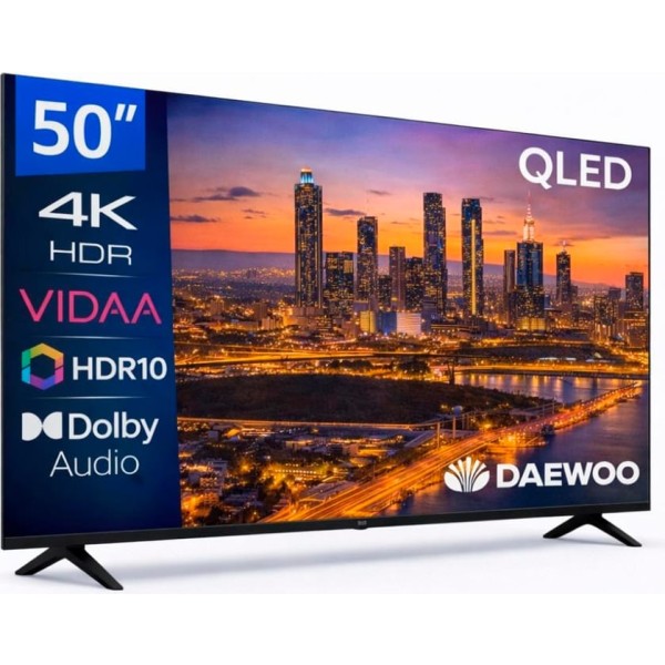 Daewoo 50vb56qv / televisor smart tv 55" qled uhd 4k hdr vidaa
