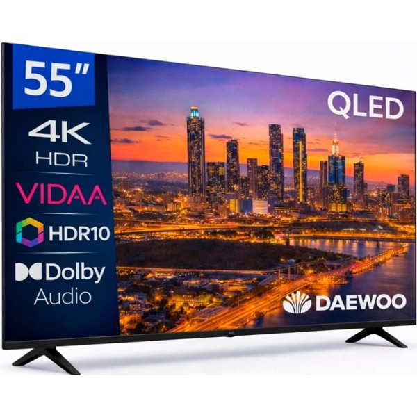 Daewoo 55vb56qv / televisor smart tv 55" qled uhd 4k hdr vidaa