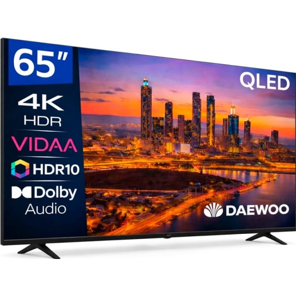 Daewoo 65vb56qv / televisor smart tv 65" qled uhd 4k hdr vidaa