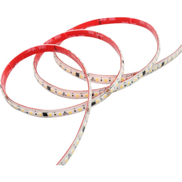 Tira led blanca 3000 k luz cálida flexible profesional 16 w/m 1600 lm/m 120 led/m, 230 v, ip65, rollo 50 m x 10 x 2,5 mm