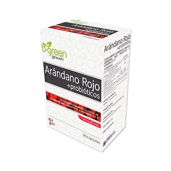 B Green Arandano Rojo Y Probiótico 30 Cápsulas