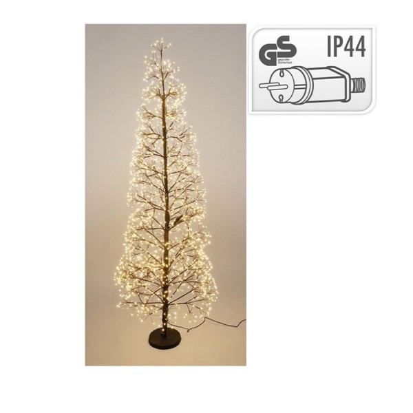 árbol de navidad 1600 led luz blanco cálido 1,5 m