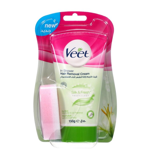 Veet hair removal crema 150ml + esponja 1u.
