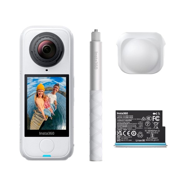 Insta360 x4 air starter bundle artic white / cámara 8k 360º